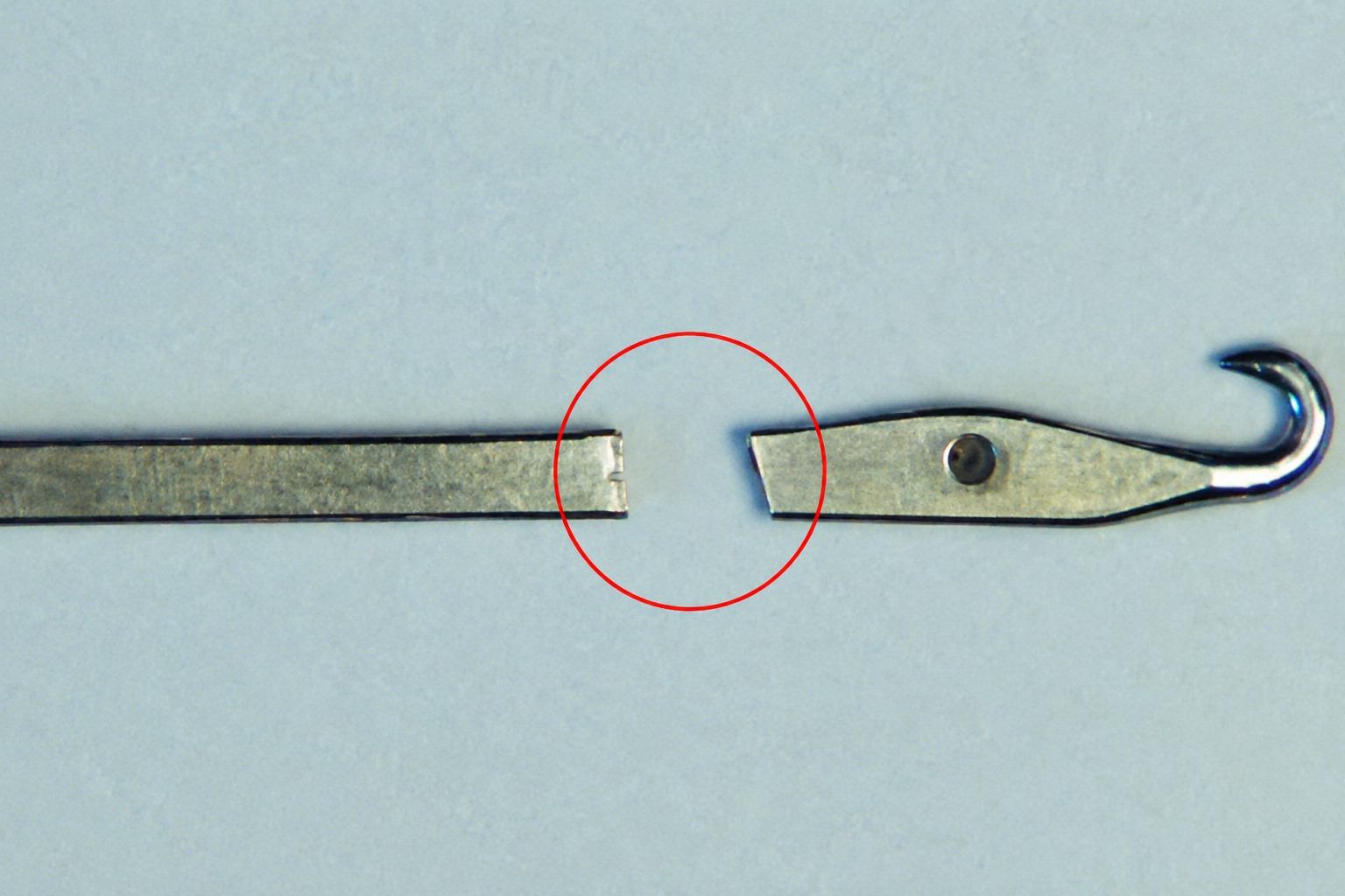 Omega Needles side breakage test after